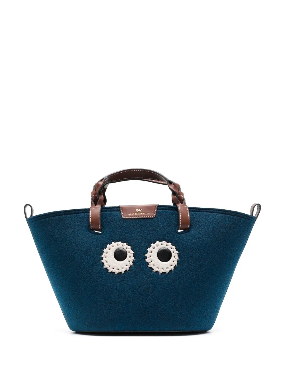 

Anya Hindmarch appliqué-detail bucket bag - Blue