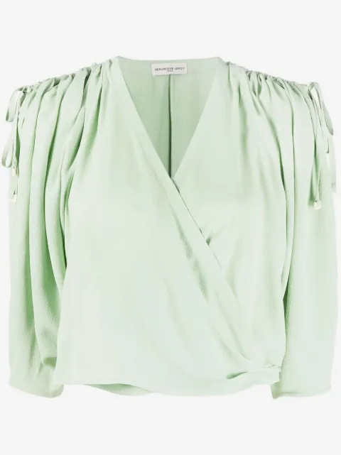 Veronique Leroy ruched wrap blouse