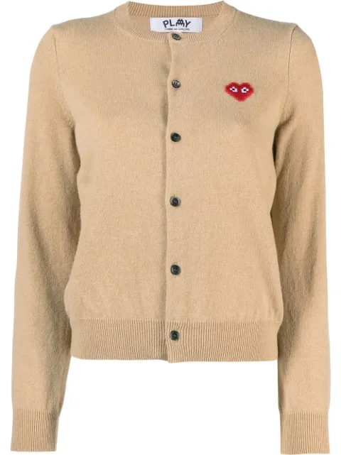 Comme Des Garçons Play Cardigan com motivo de coração e abotoamento