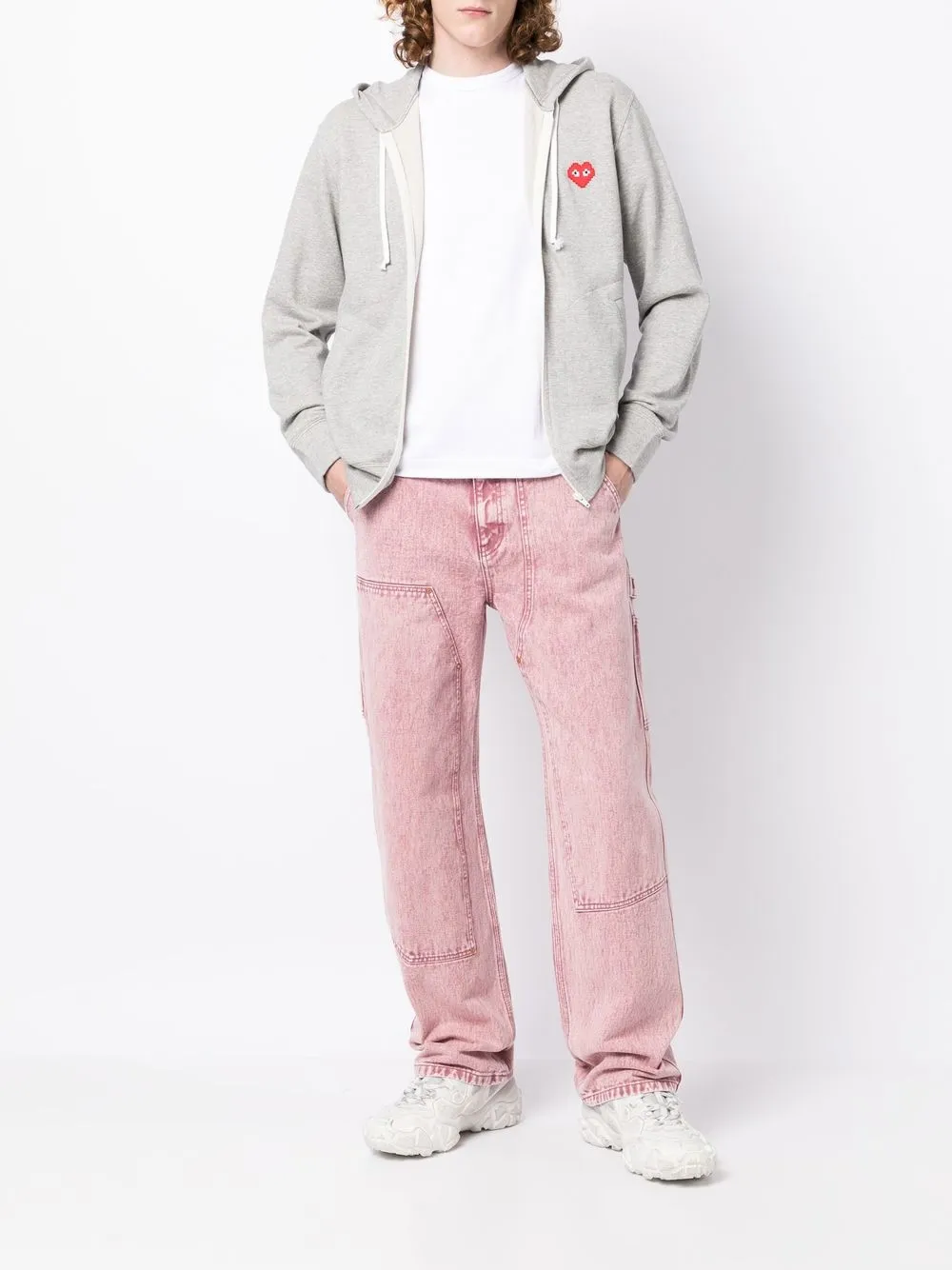 Comme Des Garçons Play logo-patch zip-up hoodie | Hoodies | Image 2