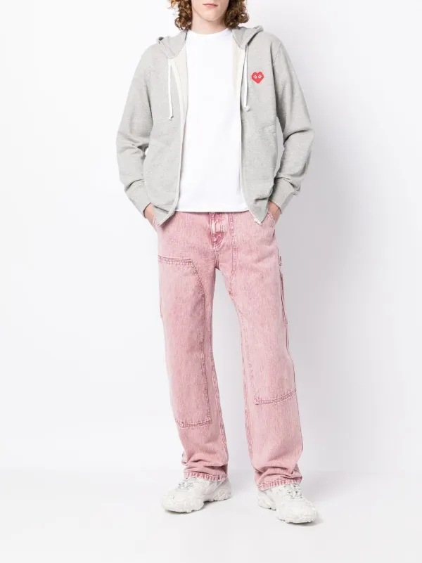 Comme Des Garçons Play ジップアップ パーカー | グレー | FARFETCH JP