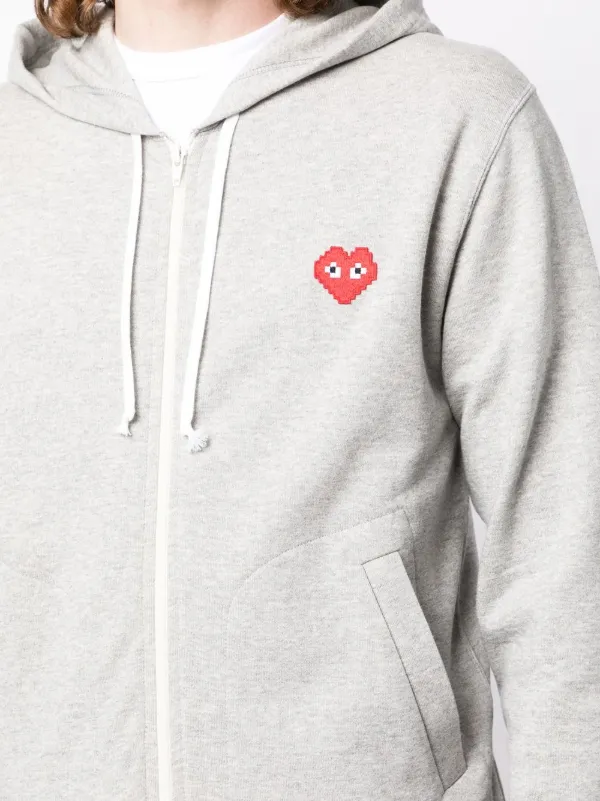 トップス COMME des GARCONS PLAY Zip Up Hoodie COMME DES GARÇONS PLAY Heart Zip-Up Hoodie With Back Logo