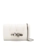 Alexander McQueen The Slash leather clutch bag - White