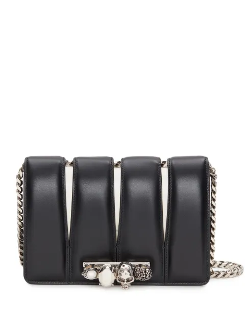 Alexander McQueen Slash 铆钉搭链斜挎包