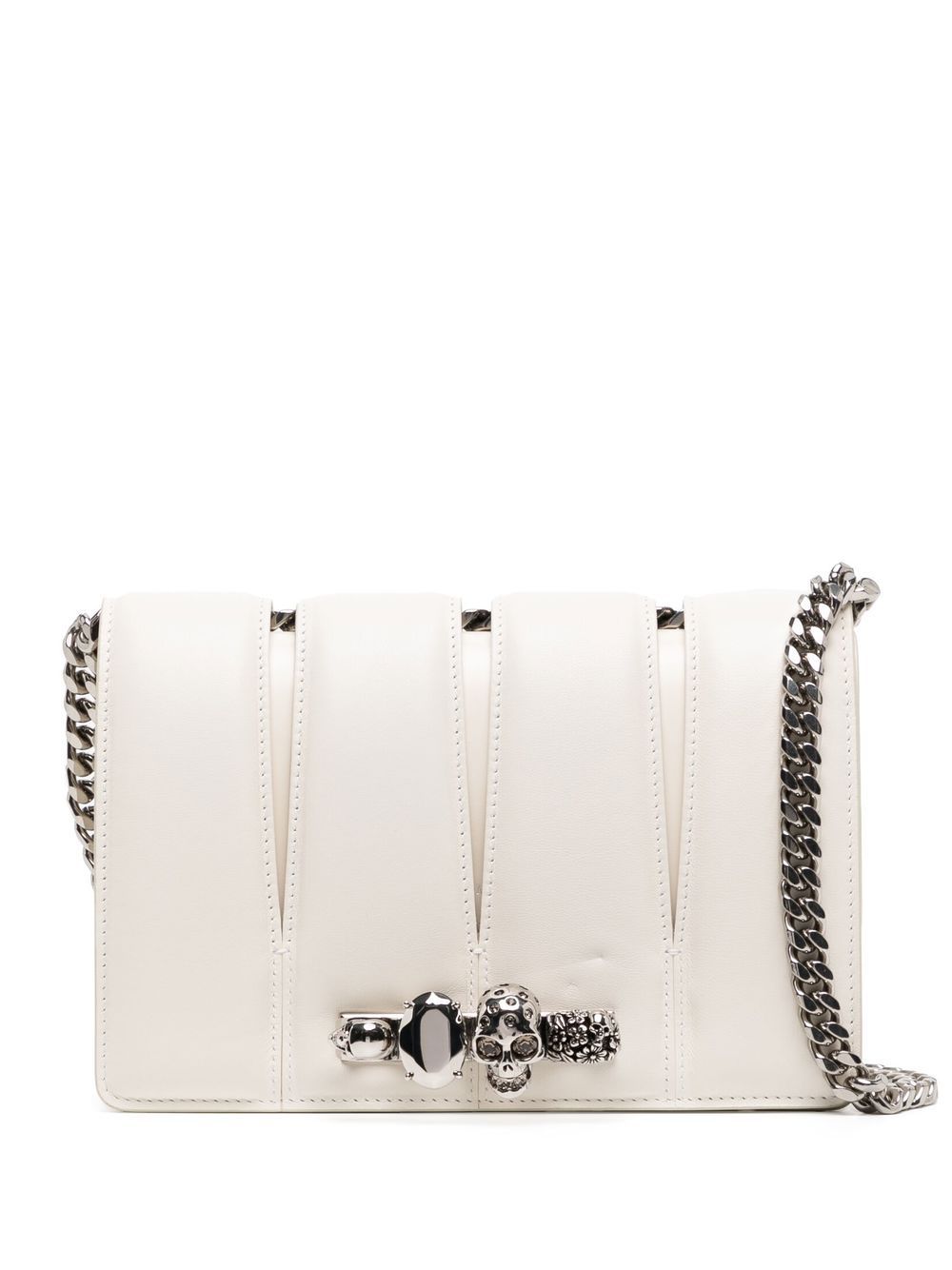 Slash stud-detailing chain-link bag