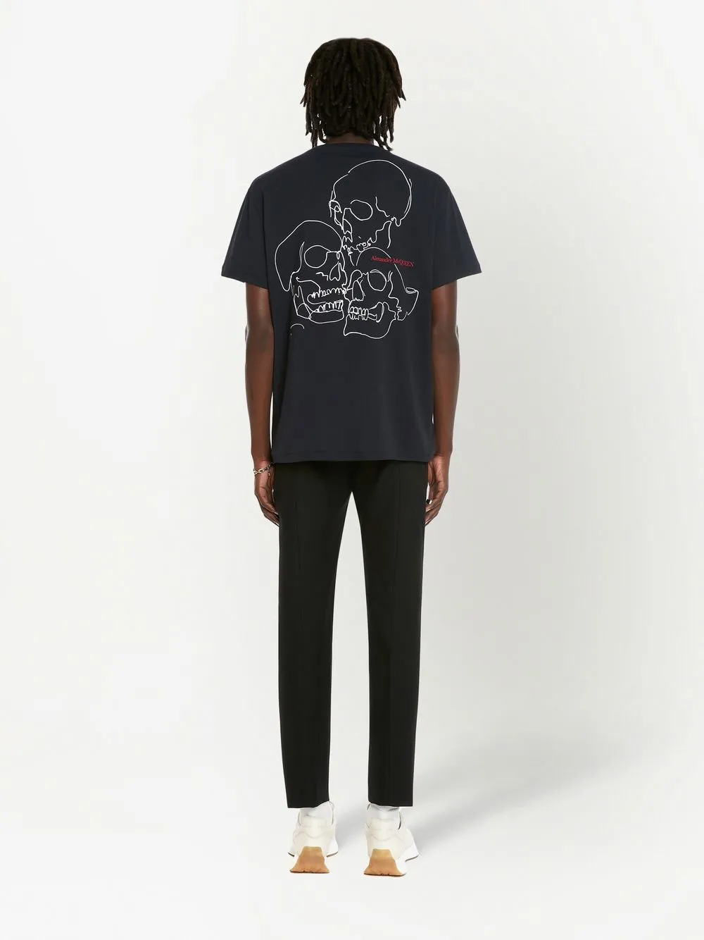 Alexander Mcqueen Skull Print T-shirt In Black