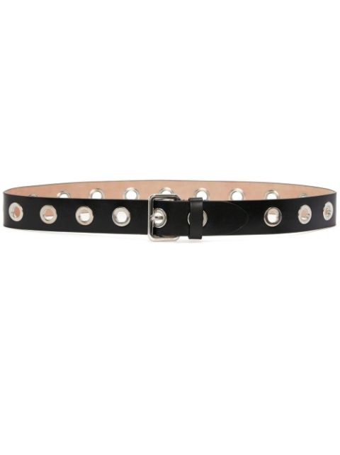 Alexander McQueen eyelets leather belt Men