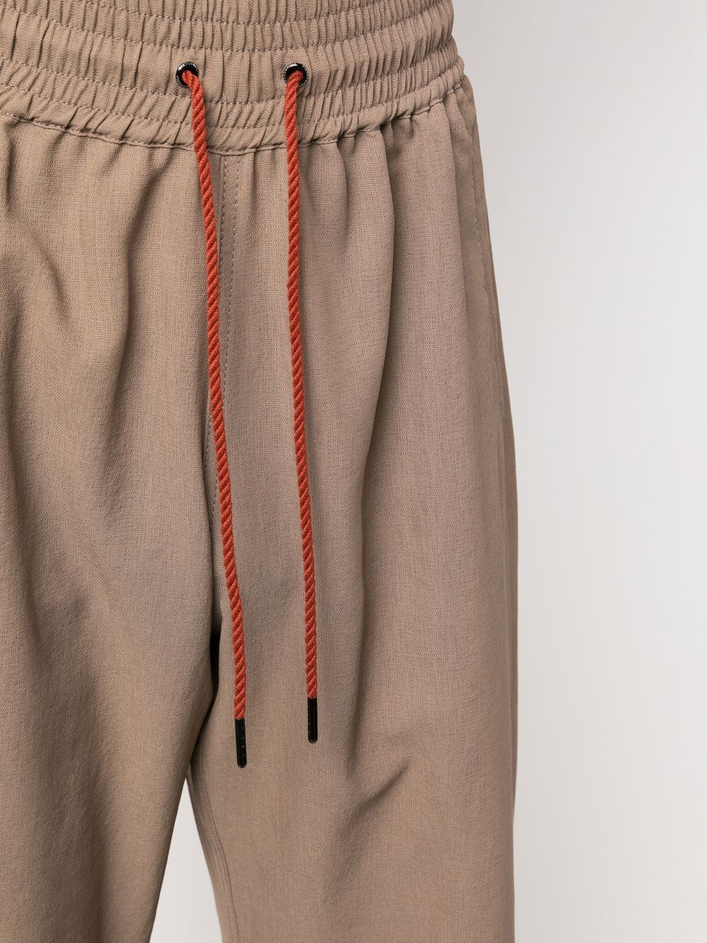Shop Viktor & Rolf Wide-leg Drawstring-waist Trousers In Braun