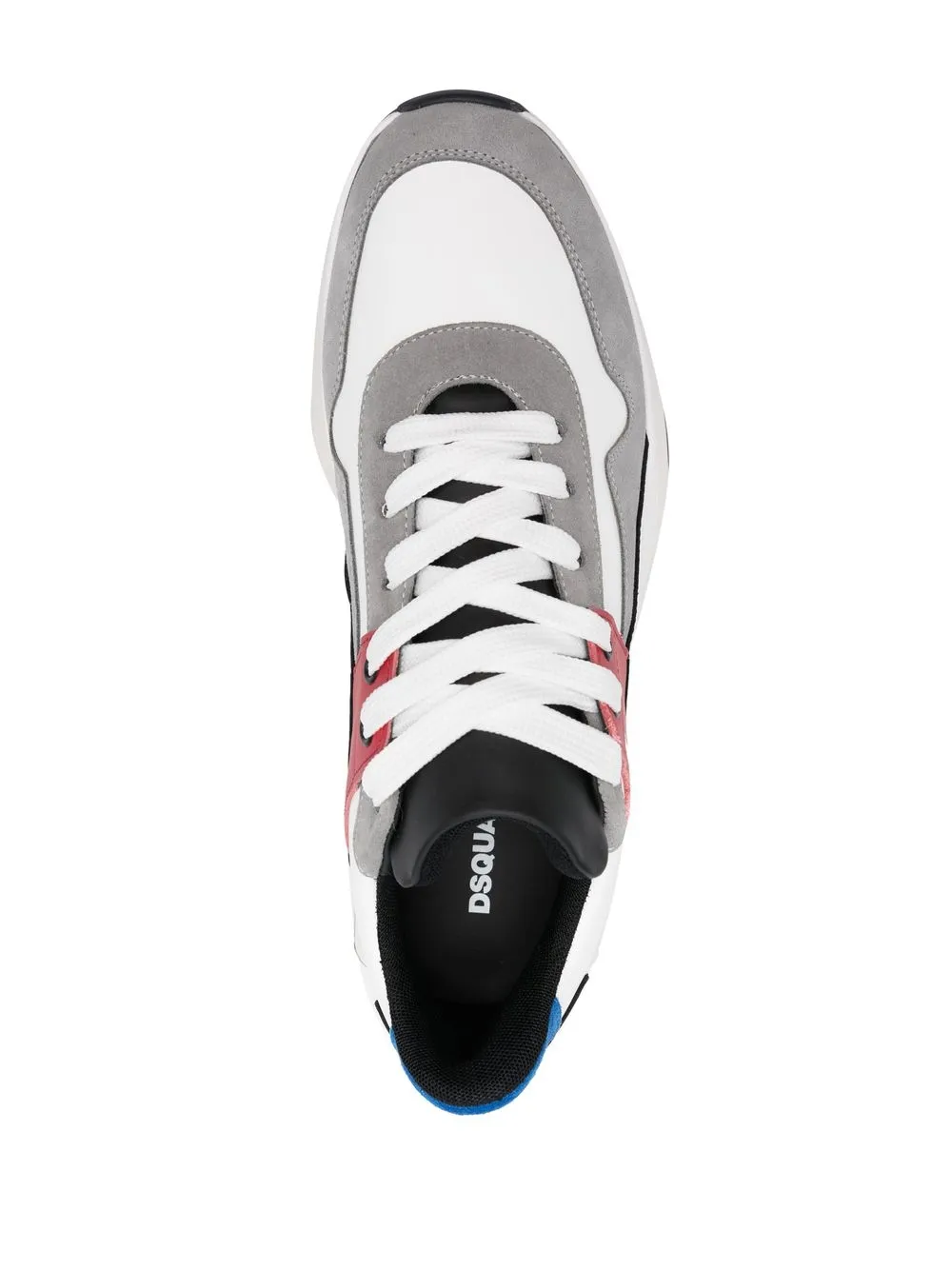 Cheap DSQUARED2 50mm panelled lace-up sneakers Men