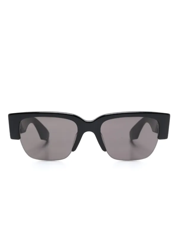 Alexander McQueen Eyewear half rim Sunglasses Black FARFETCH PH