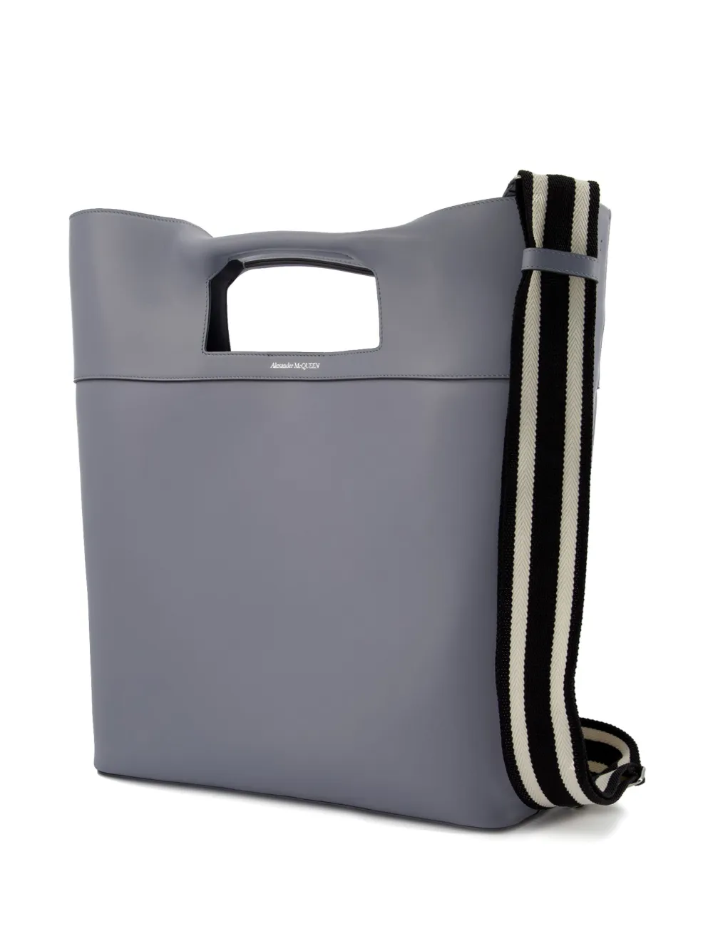  Alexander Mcqueen The Square Leather Tote - Grey 