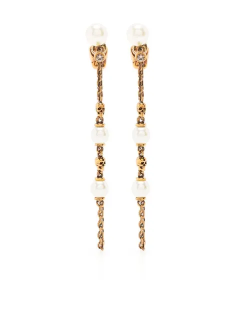 Alexander McQueen faux pearl skull earrings Women