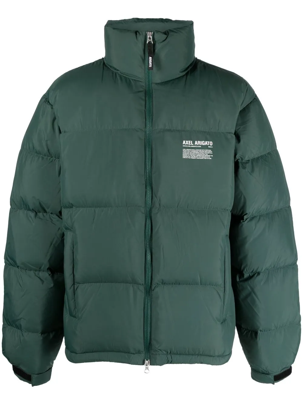

Axel Arigato logo-print padded jacket - Green