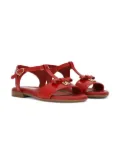 Dolce & Gabbana Kids DG-logo patent leather sandals - Red