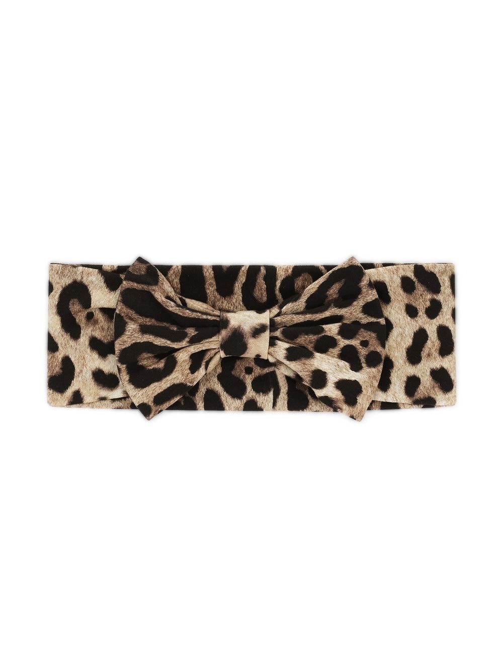 Dolce & Gabbana Babies' Leopard-print Bow-detail Headband In Animal Print