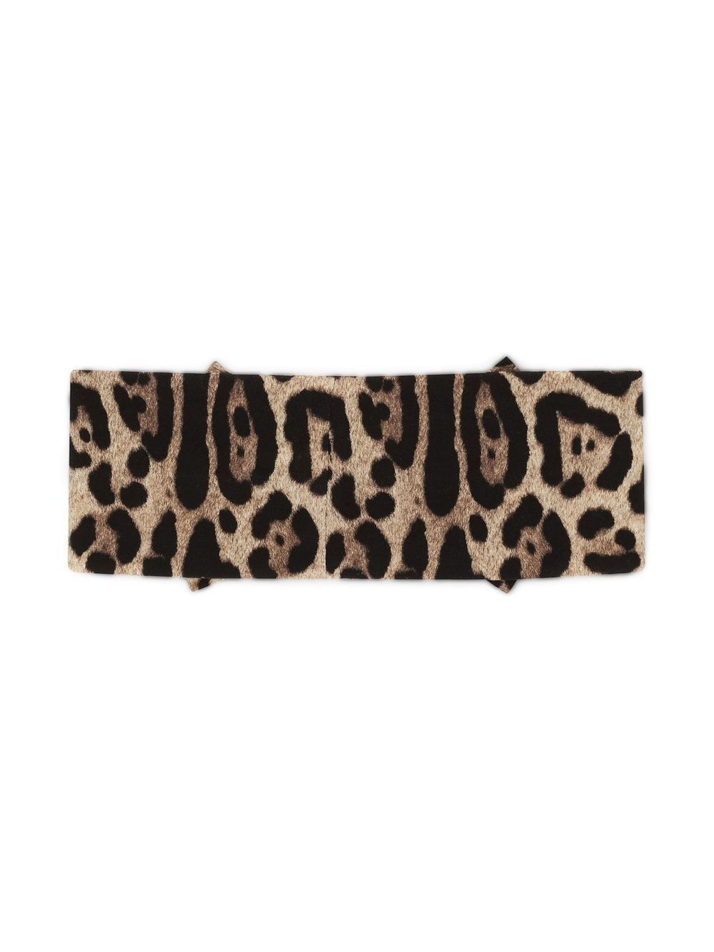 Dolce & Gabbana Kids leopard-print bow-detail headband - Bruin