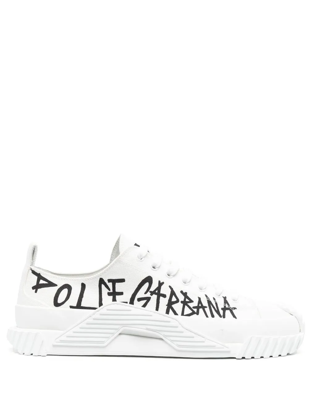 

Dolce & Gabbana graffiti-print low-top sneakers - White