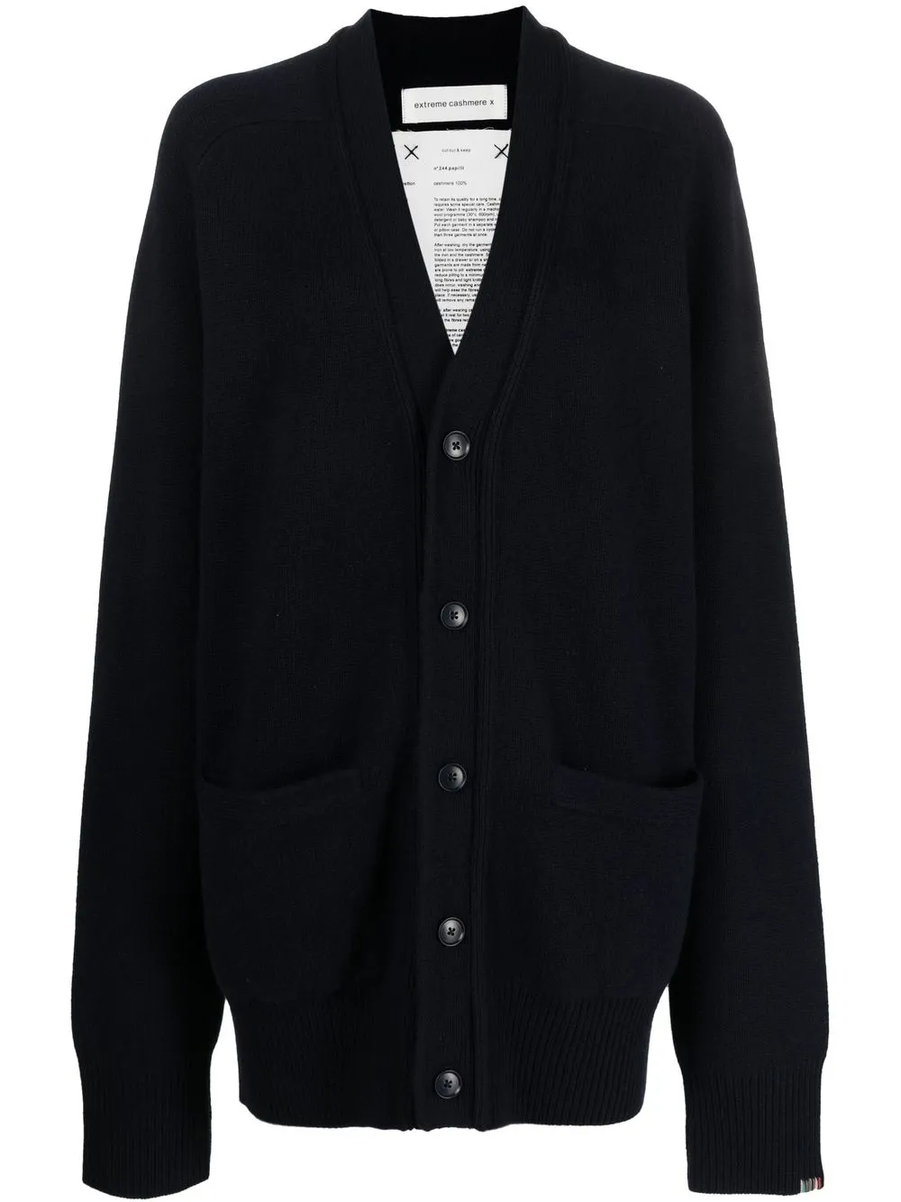 

extreme cashmere button-up cashmere cardigan - Blue
