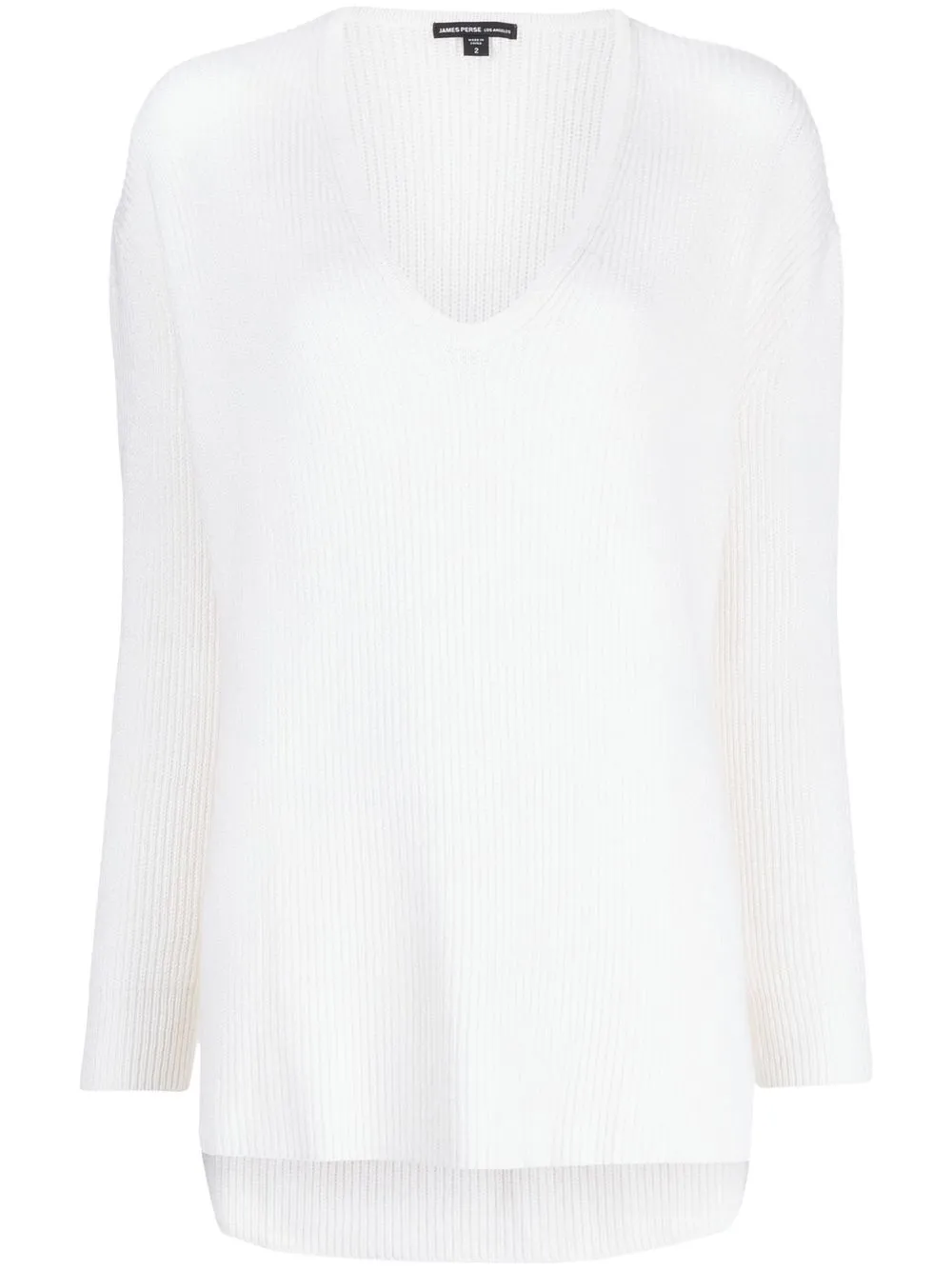 

James Perse V-neck long-sleeved jumper - White