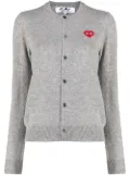 Comme Des Garçons Play logo-print wool cardigan - Grey