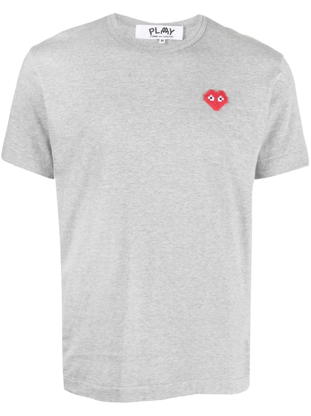 

Comme Des Garçons Play playera con parche del logo - Gris