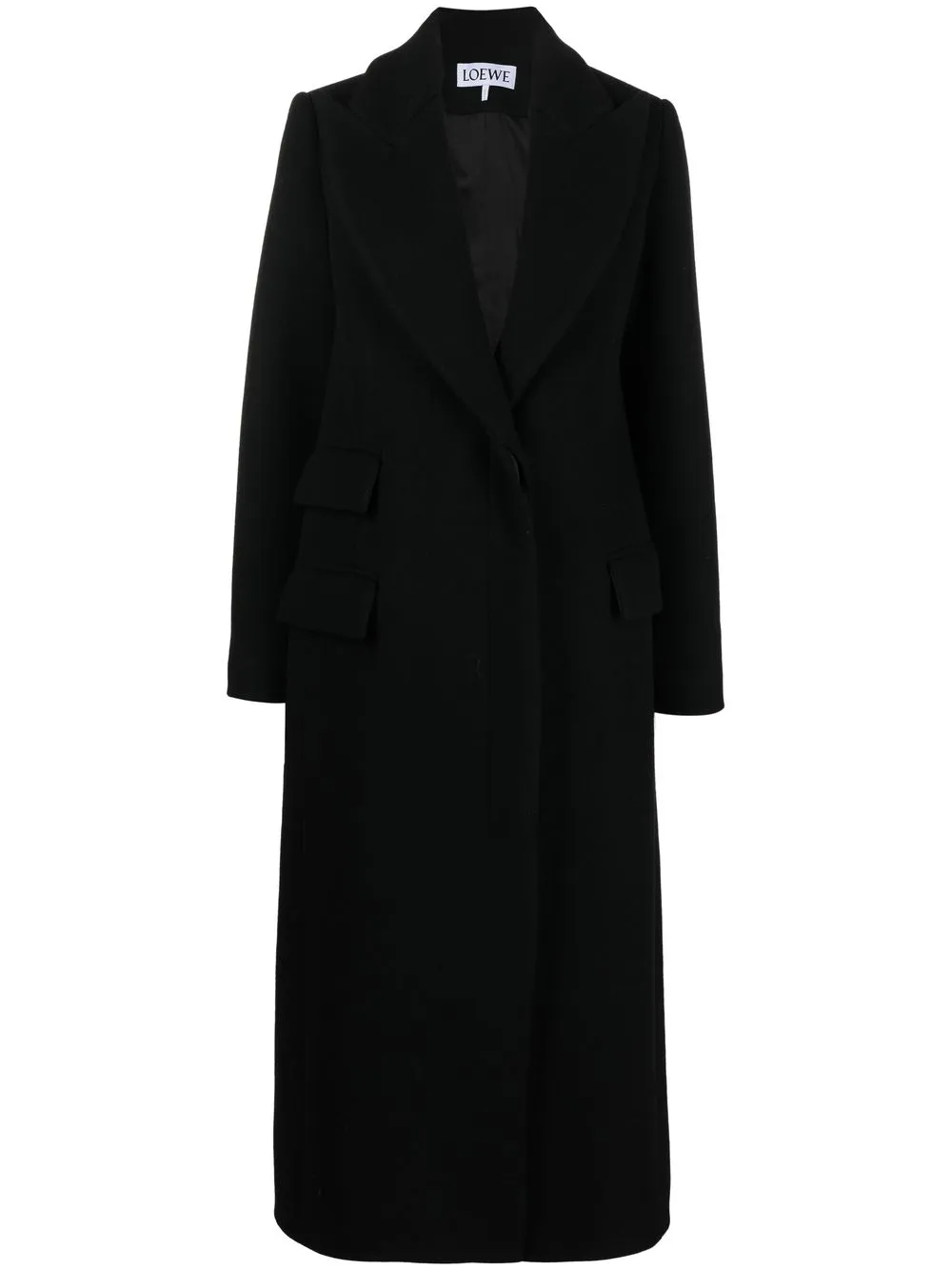 single-breasted wool coat