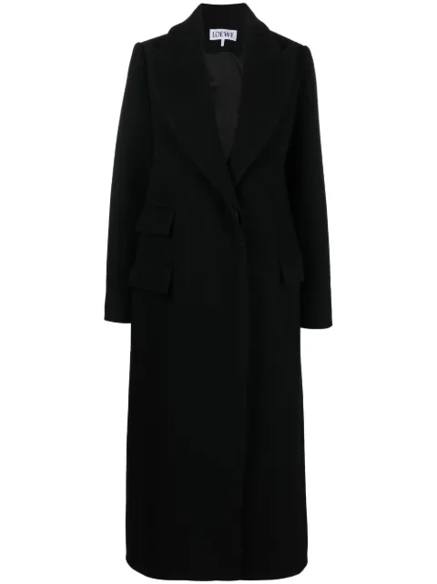 LOEWE single-breasted wool coat