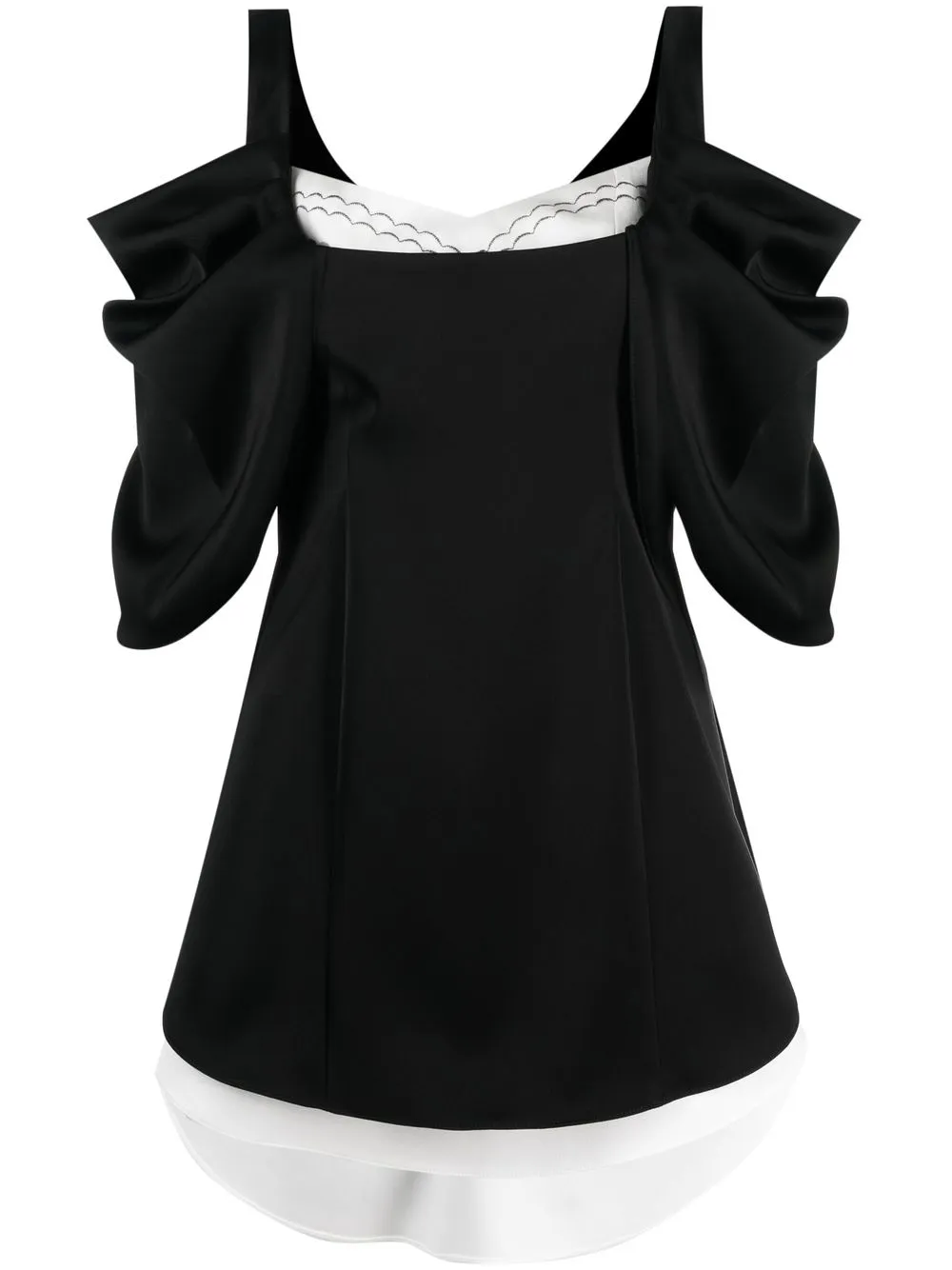 

V:PM ATELIER drop-shoulder mini dress - Black