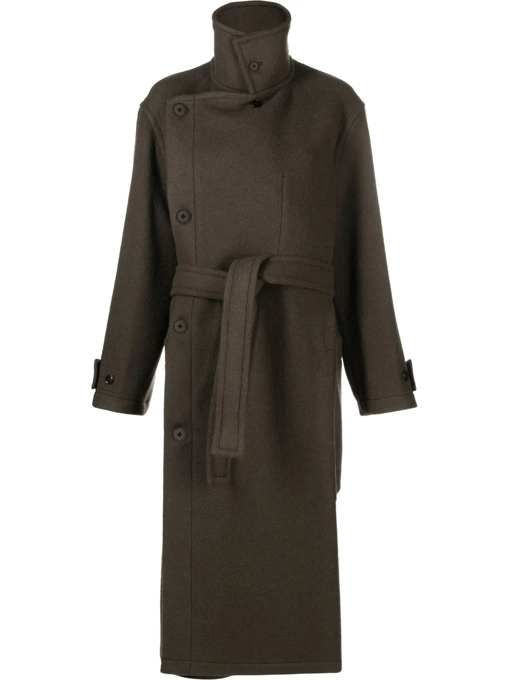 

Lemaire belted wrap coat - Green