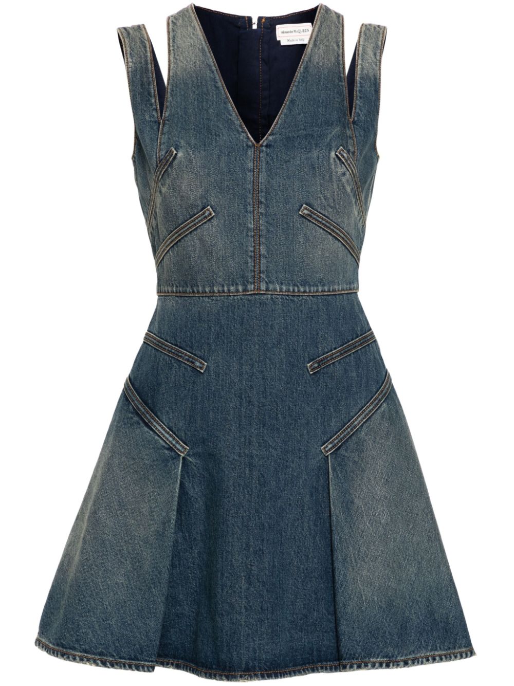 denim mini dress