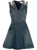 Alexander McQueen denim mini dress - Blue