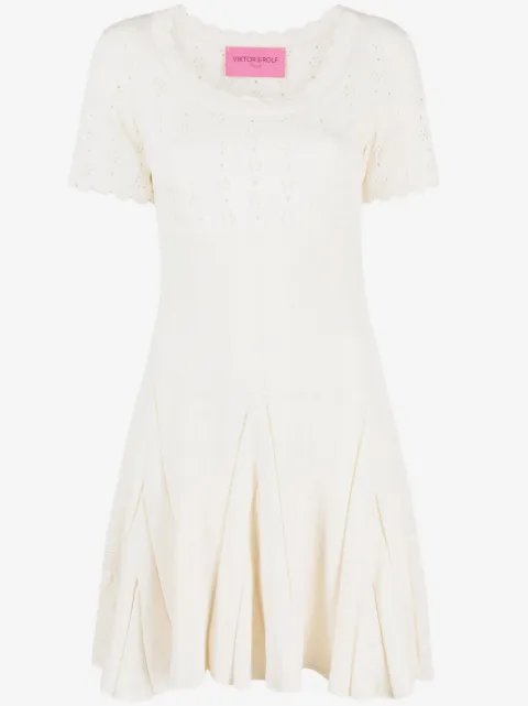 Viktor & Rolf Spinning Threads cotton-lyocell knitted minidress