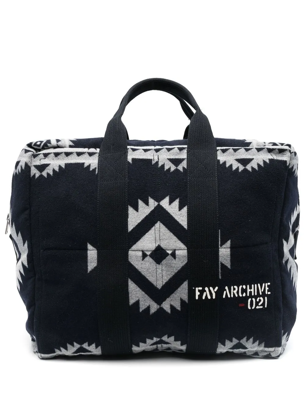 

Fay logo-print weekend bag - Blue