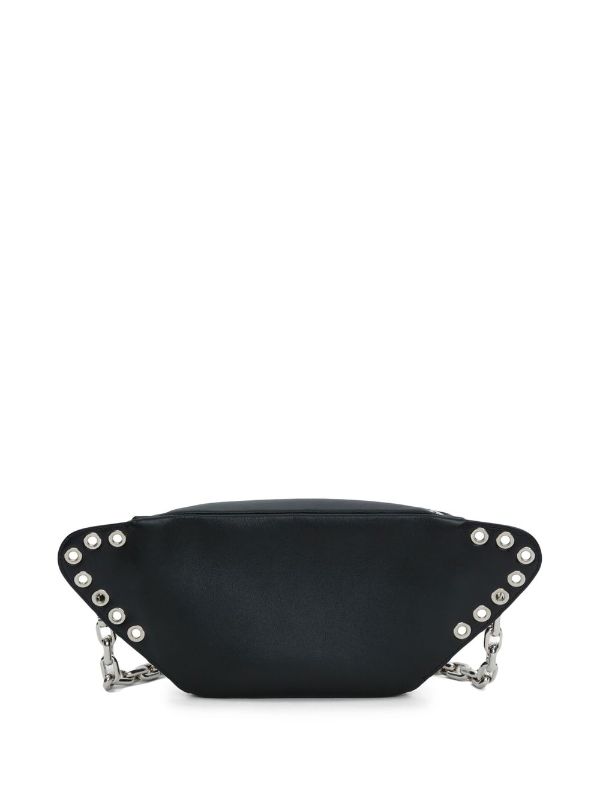 Black studded bum bag hot sale