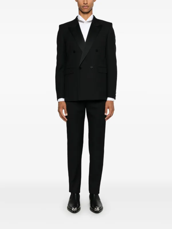 【関税&送料込】Alexander Mcqueen Black Tailored Trousers In Alexander McQueen Black tailored trousers in wool | TheDoubleF