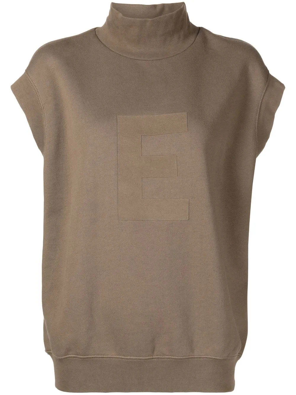 

FEAR OF GOD ESSENTIALS E-print mock-neck T-shirt - Brown