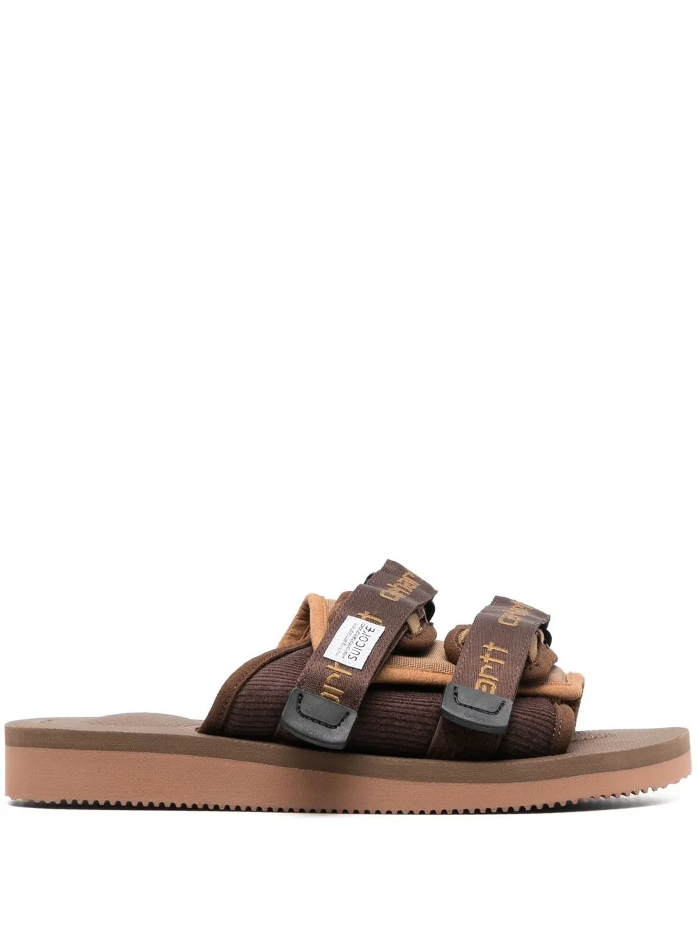 

Suicoke x Carhartt logo-strap slides - Brown