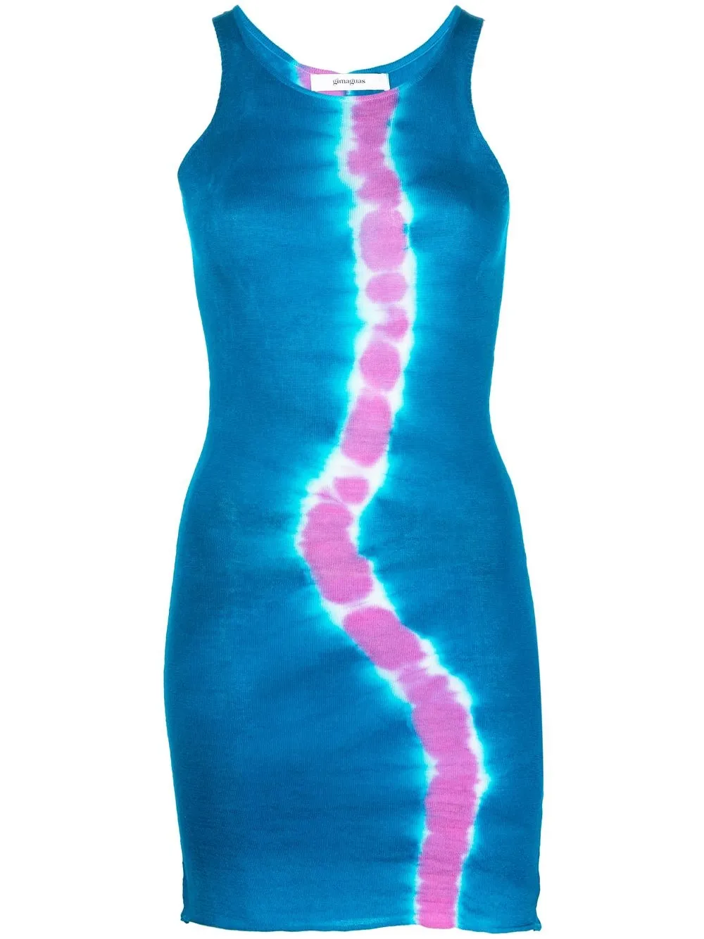 

Gimaguas merino-wool tie-dye dress - Azul