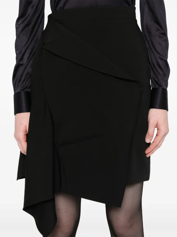ミニスカート ALEXANDER MCQUEEN Women Mini Skirts 804944QZANR 1000 Black Alexander McQueen Asymmetric Mini Skirt | Black | FARFETCH
