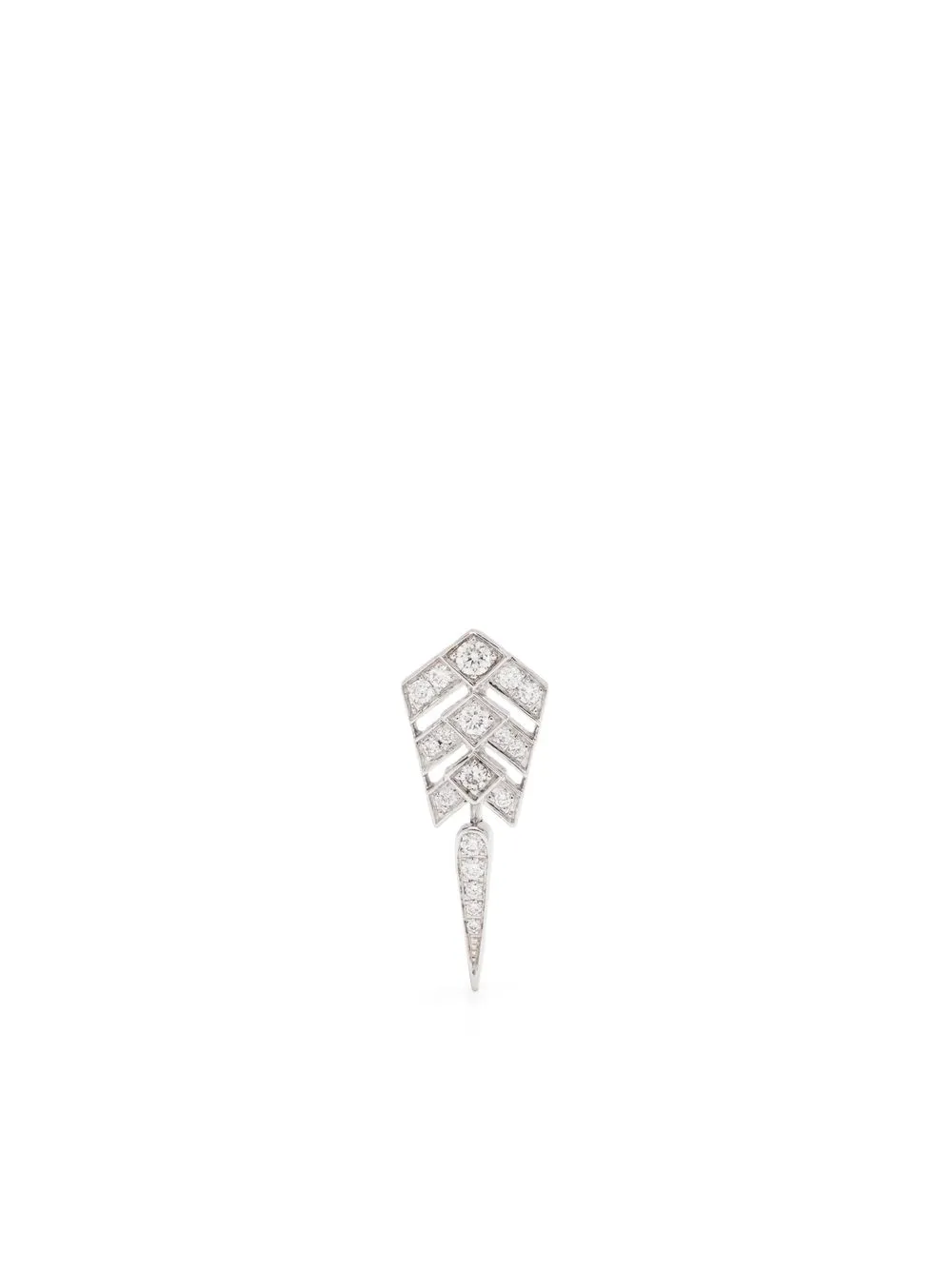 STATEMENT PARIS Stairway ダイヤモンド ドロップピアス - シルバートーン STATEMENT PARIS Stairway ダイヤモンド ドロップピアス - シルバートーン