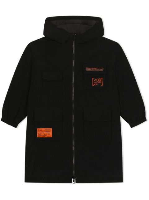 logo-patch duffle coat