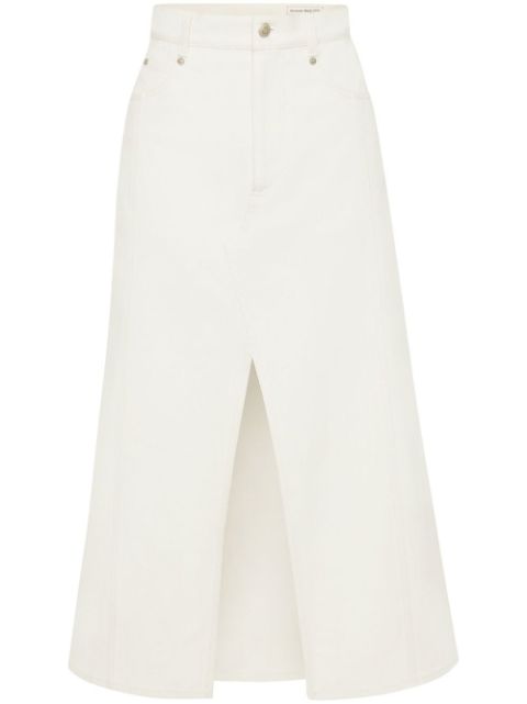 Alexander McQueen A-line denim midi skirt Women