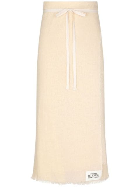 Dolce & Gabbana logo-patch linen sarong