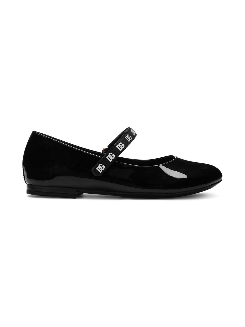 Shop Dolce & Gabbana Dg-logo 85mm Patent Leather Mules In Black
