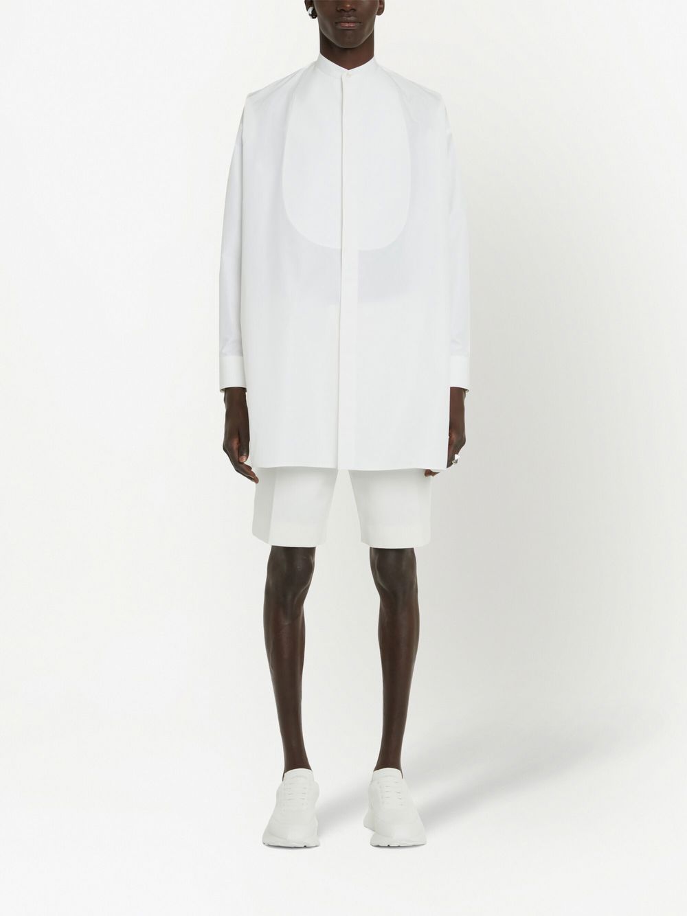 Shop Alexander Mcqueen Knee-length Tailored Shorts In White