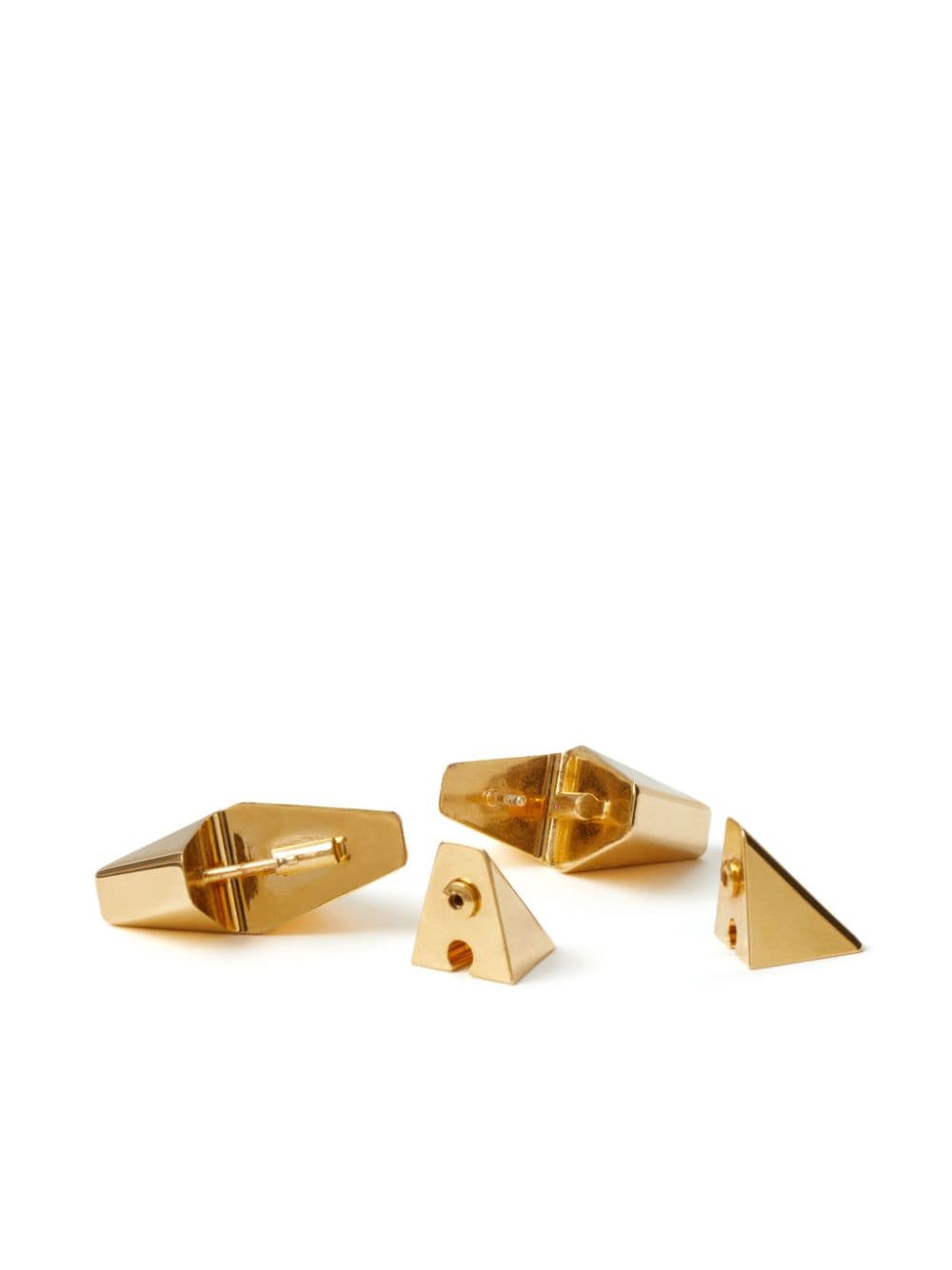 Shop Valentino Rockstud Stud Earrings In Gold