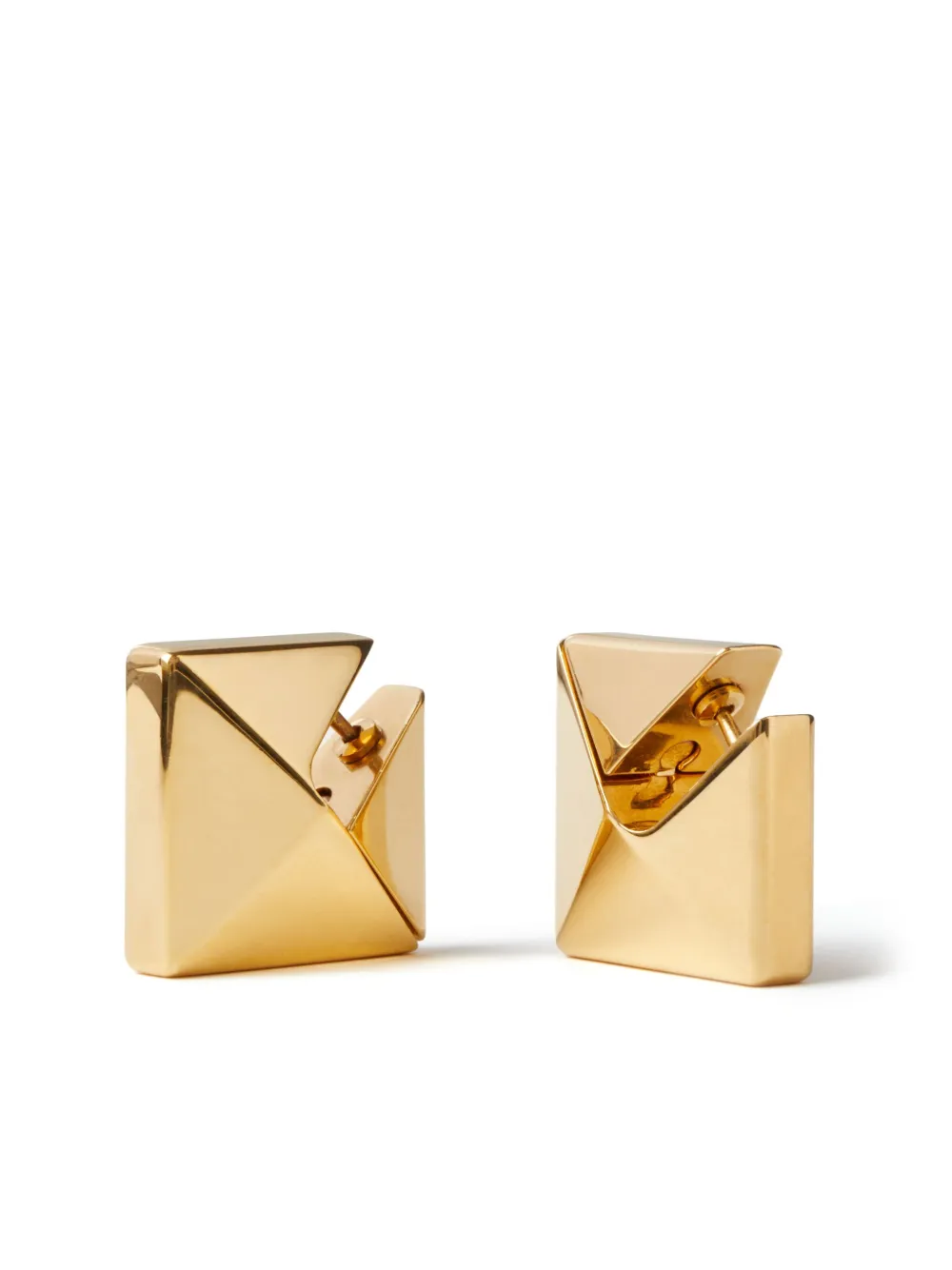 Shop Valentino Rockstud Stud Earrings In Gold