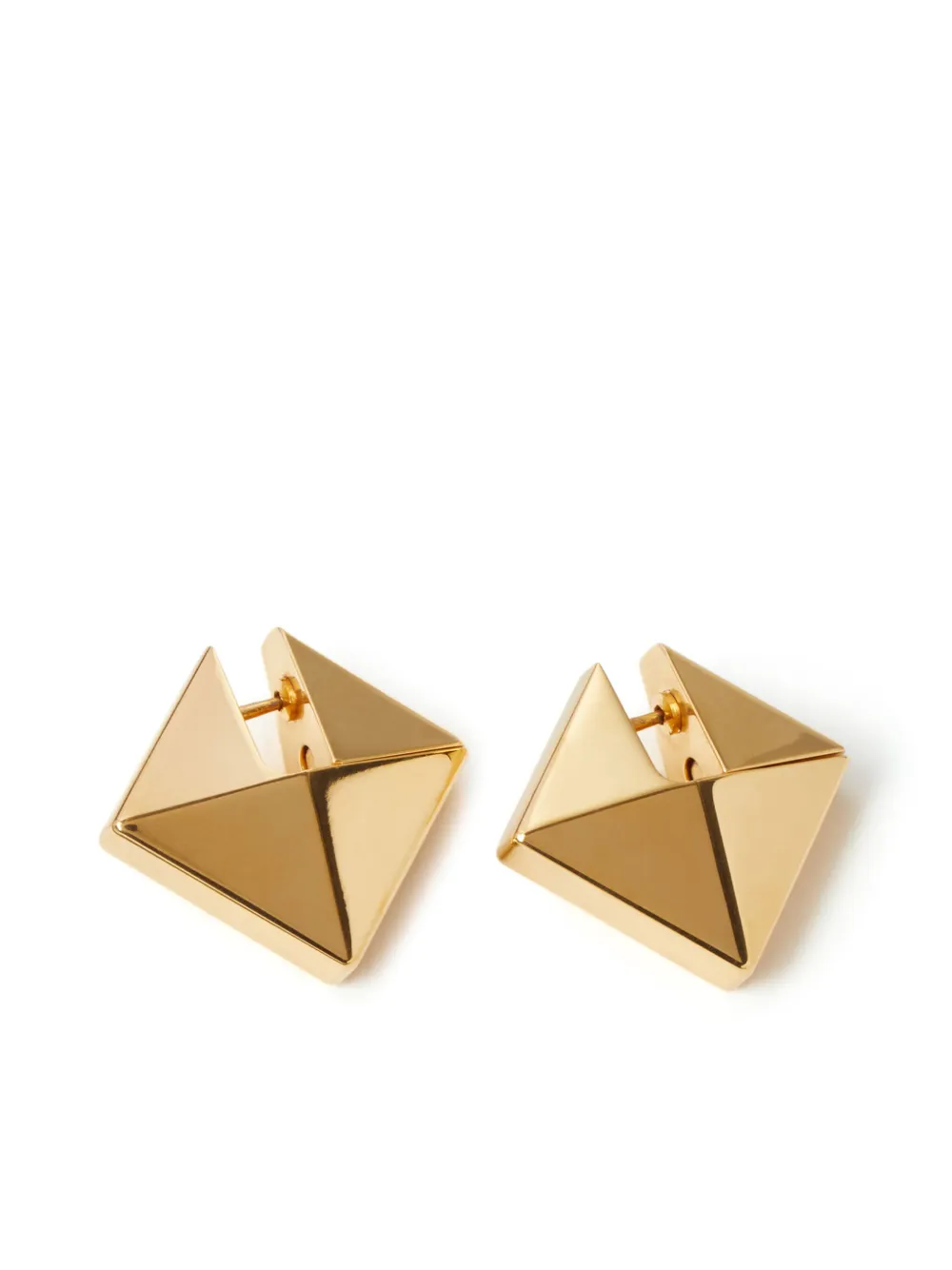 Shop Valentino Rockstud Stud Earrings In Gold