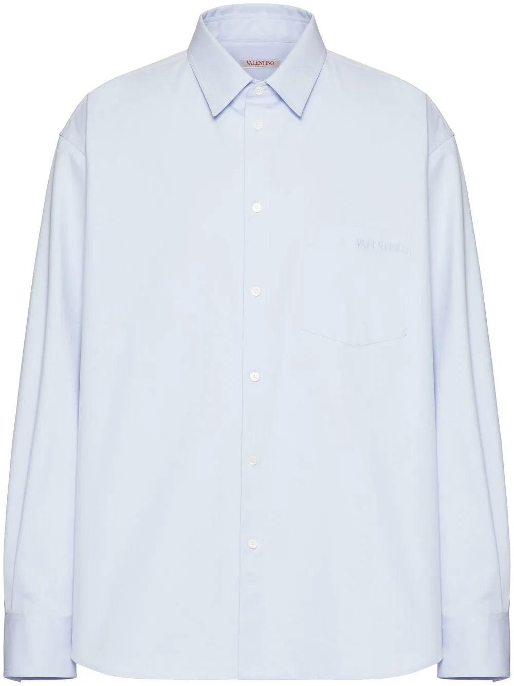 

Valentino camisa con logo bordado - Azul