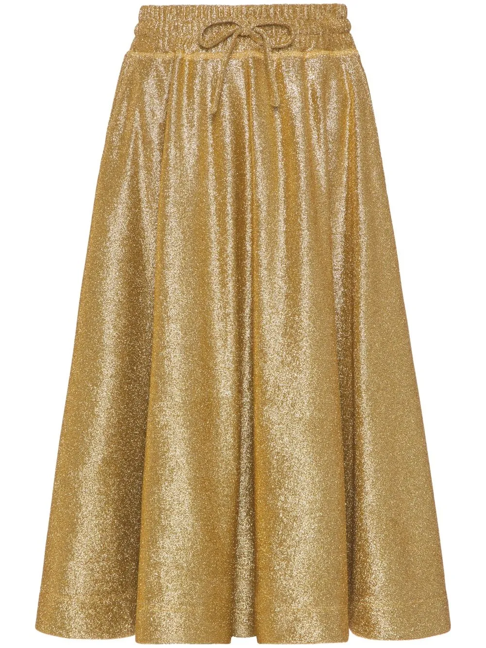 

Valentino metallic drawstring skirt - Gold